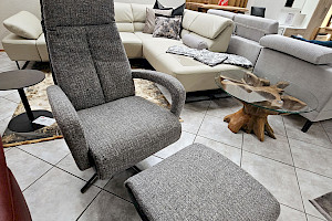 DFM Relaxsessel mit Drehhocker Modell Boss
