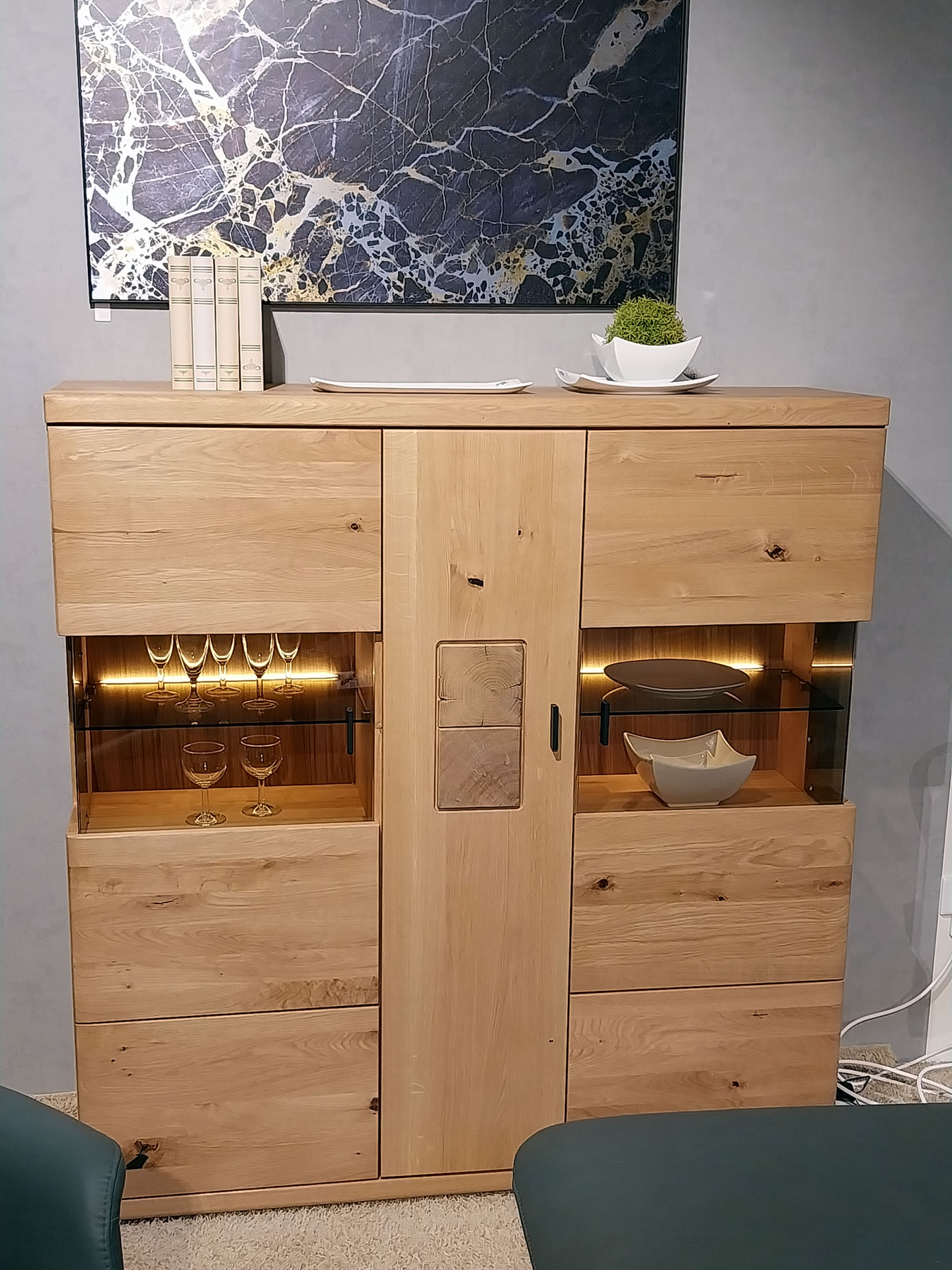 Highboard TL3309 Palma Balkeneiche massiv geölt