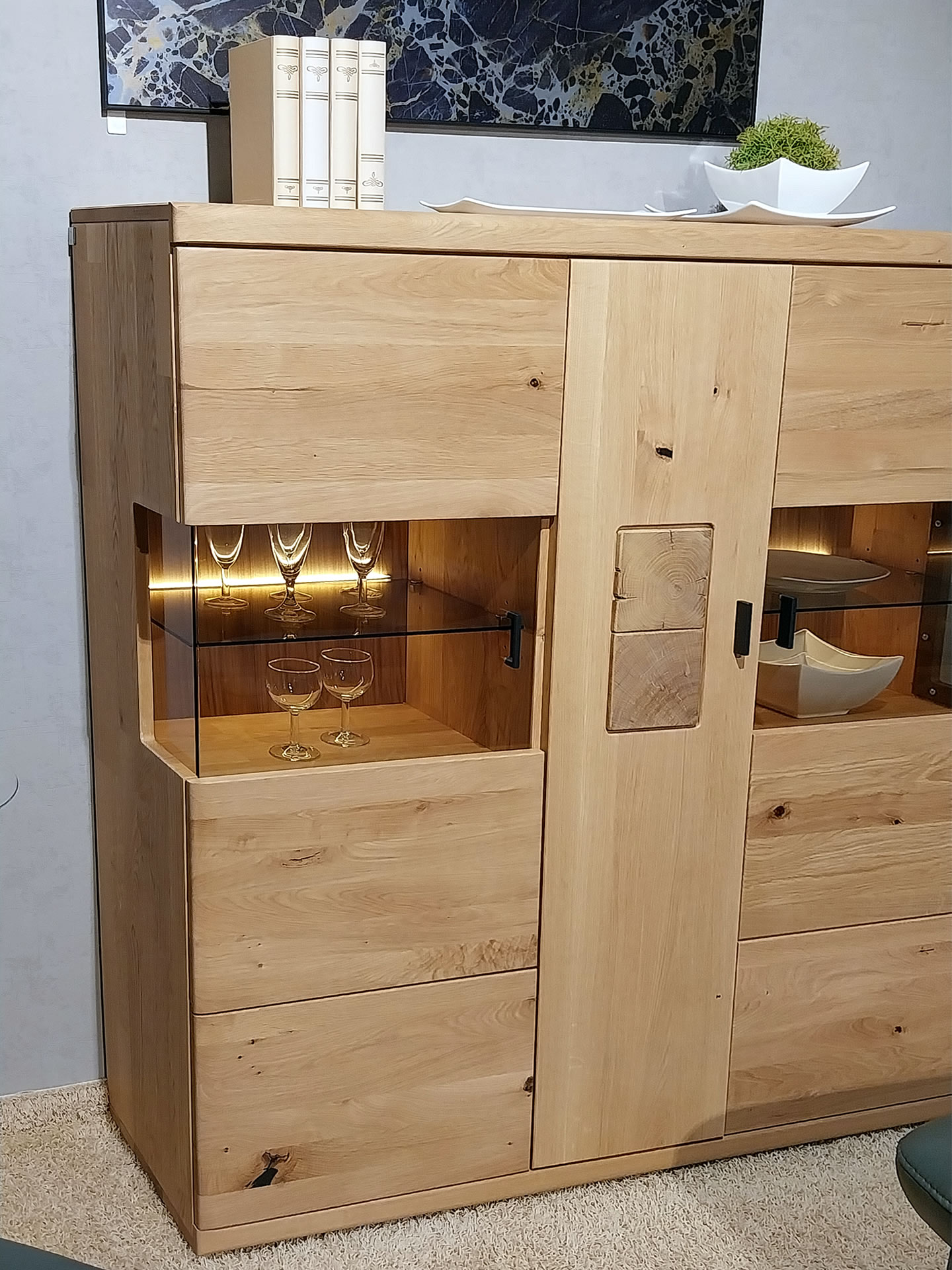 Highboard TL3309 Palma Balkeneiche massiv geölt