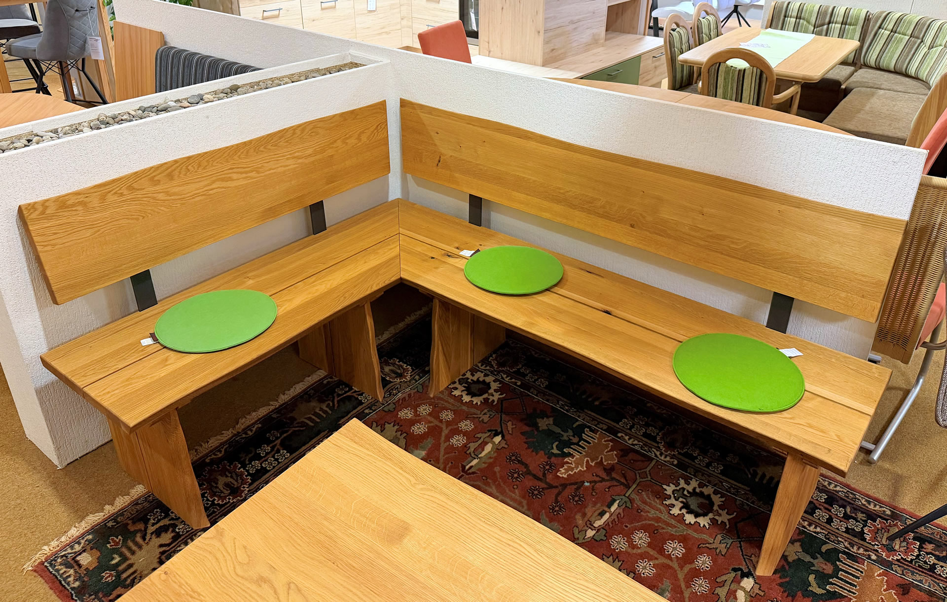 Eckbank TL 2417 Wildeiche massiv - Schösswender