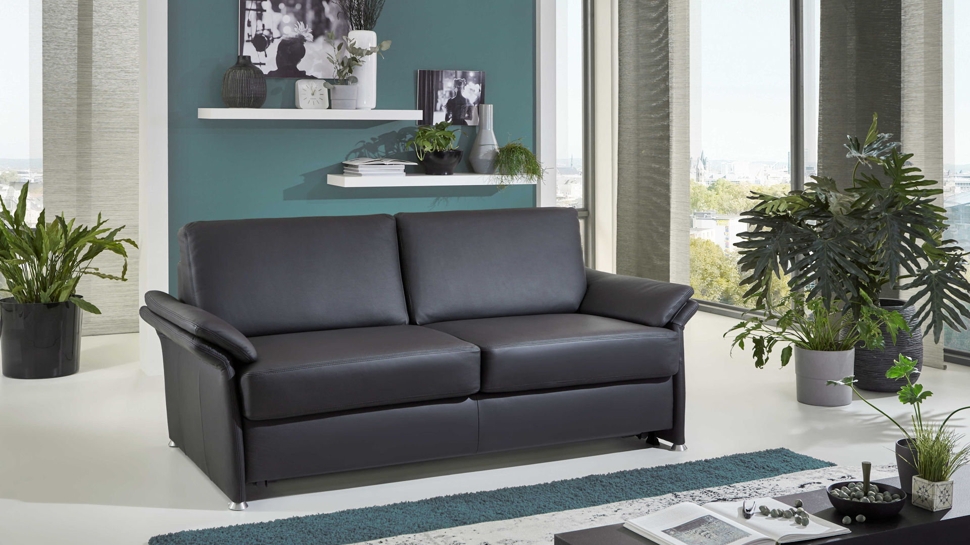 Schlafsofa Z22838 - Lederbezug