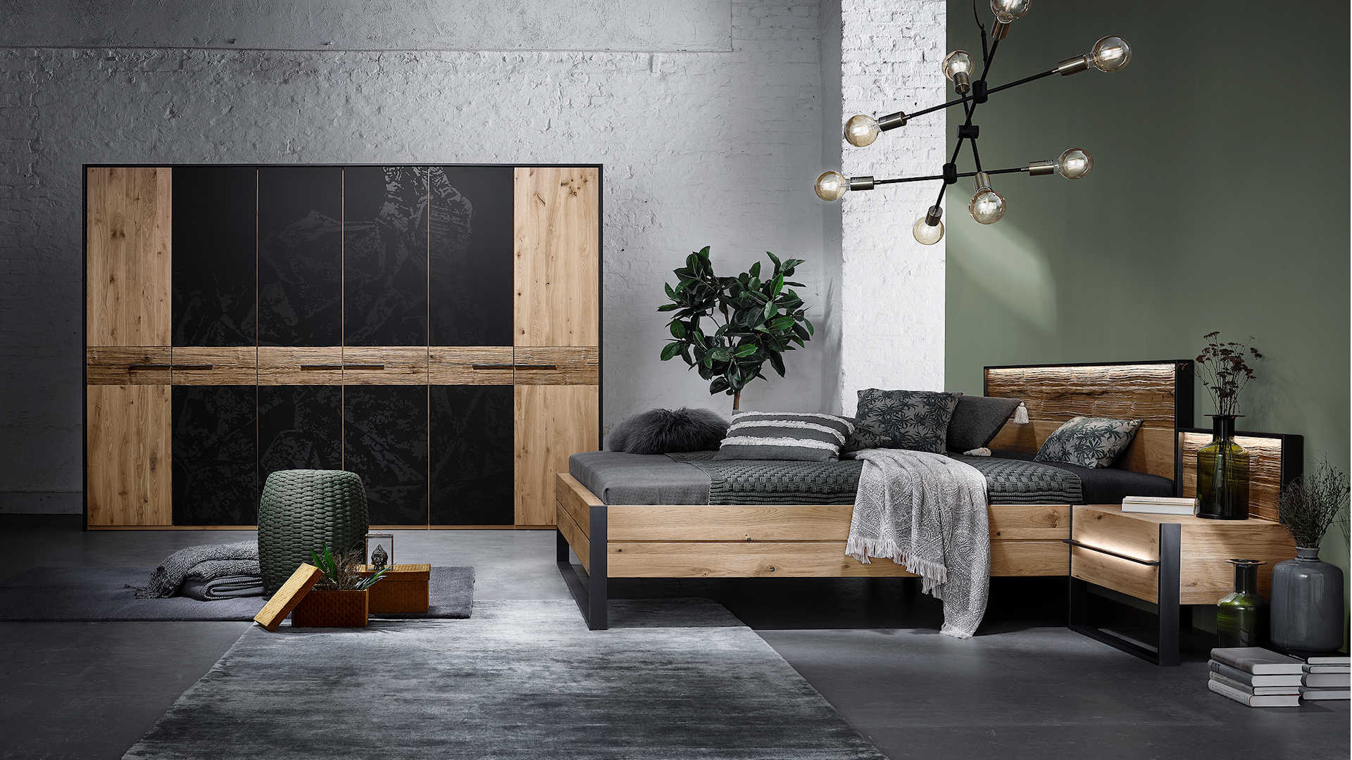 Schlafzimmer Z22912 - massiv Wildeiche