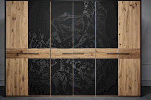 Kleiderschrank Z22912-1 - massiv Wildeiche