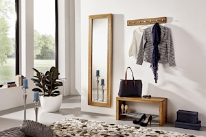 Garderobe Set Holz massiv Wildeiche Z23073-1