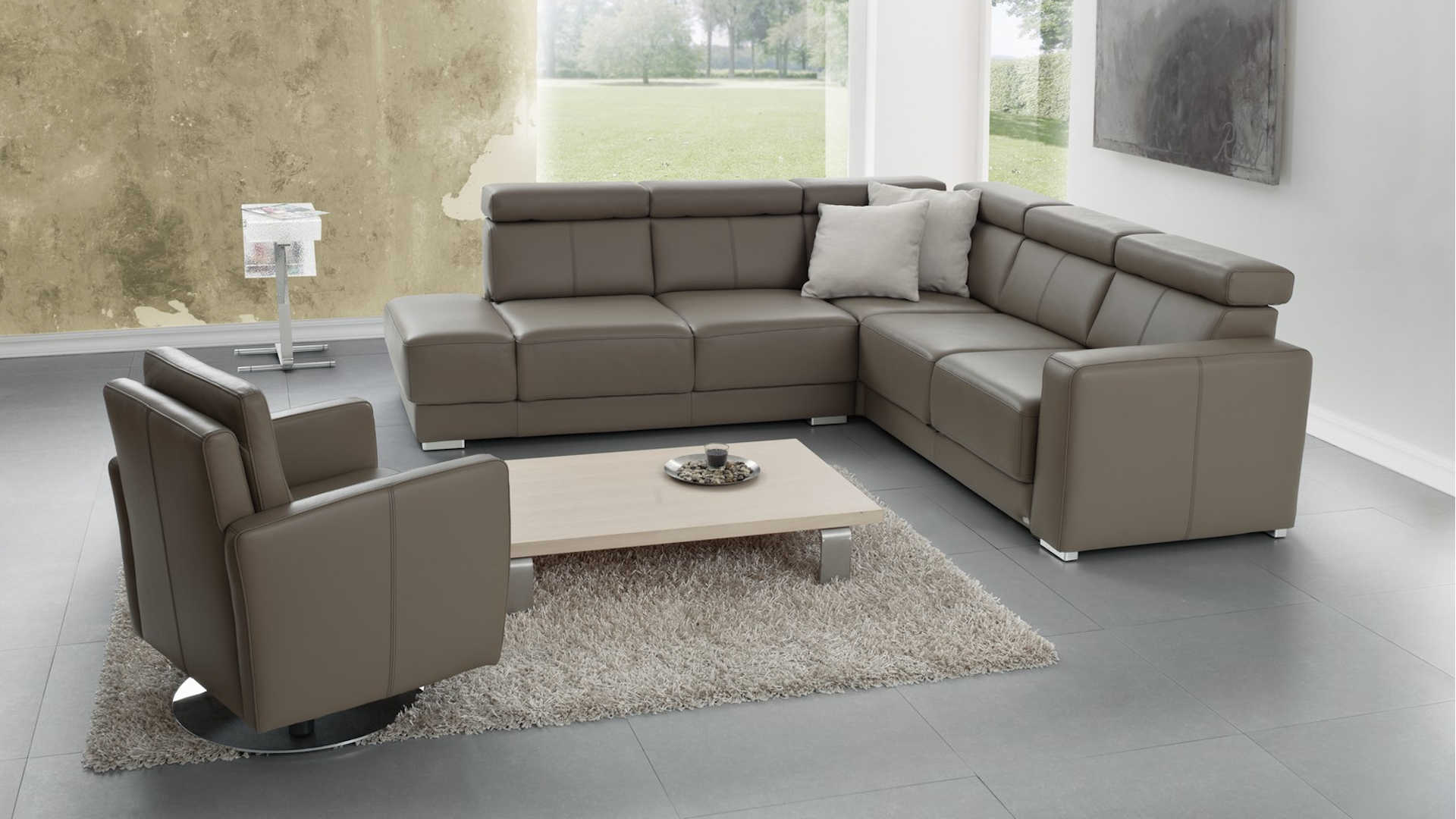 Ledersofa modern Z23089