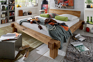 Balkenbett Wildeiche massiv Z23115-2