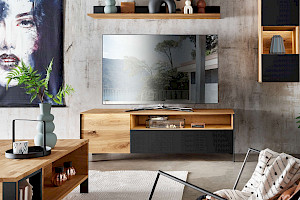 Wohnwand Massivholz Z23116