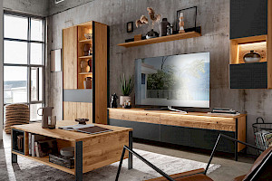 Wohnwand Massivholz Z23116-1